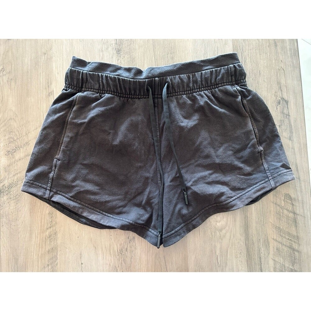 Lululemon Inner Glow Short 3" Dark Gray High Rise Cotton Lounge Shorts Size 4
